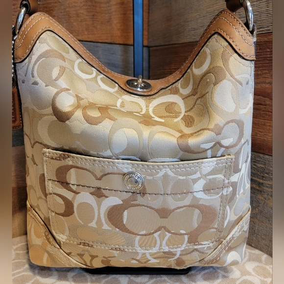 Coach Y2K Signature Woven Folding Top Chelsea Hobo Bag - Picture 3 of 9